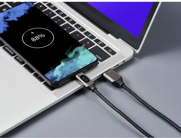 Produktbild Renkforce USB-Kabel USB 2.0 USB-C® Stecker 0.50 m Aluminium (Metallic) Geflechts (0.50 m, USB 2.0, 60 W)