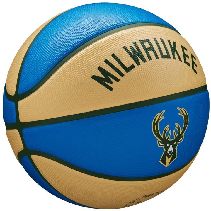 Actual product image Wilson NBA Team City Edition Milwaukee Bucks Basketball