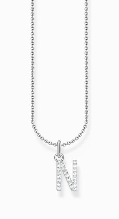 Produktbild Thomas Sabo Kette mit Buchstaben-Anhänger N Silber (925er Silber, 38 - 45 cm)