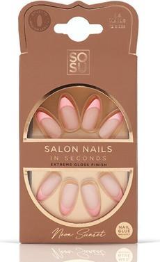 Produktbild Sosu Cosmetics - Artificial nails Neon Sunset (Salon Nails) 24 pcs