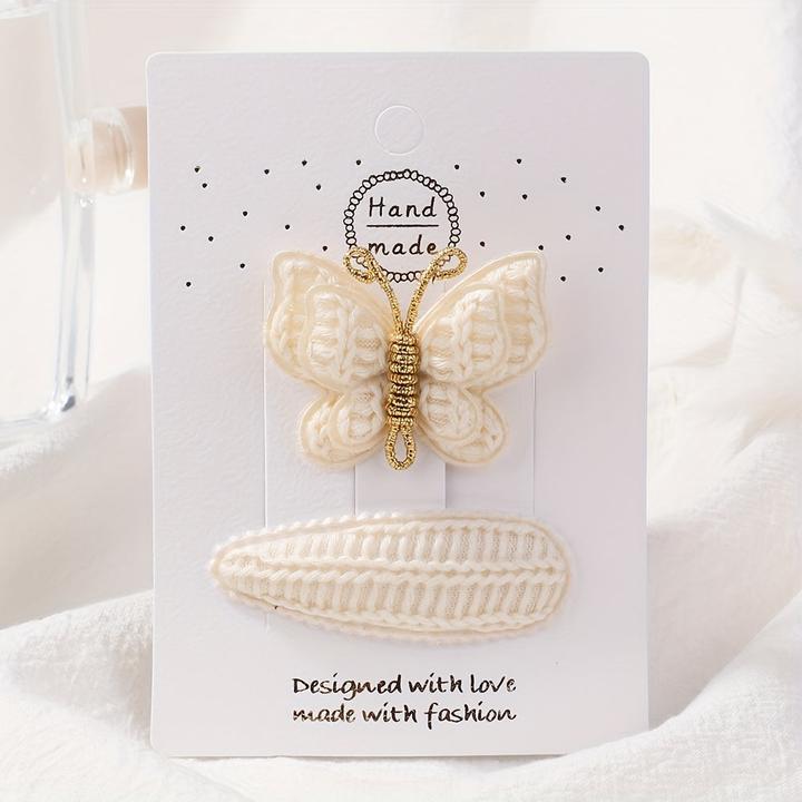 Actual product image Activity Board 2pcs kids bow hair clips, simple pony clip hair accessories (2 pcs.)