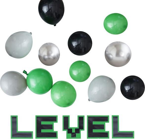 Produktbild Ginger Ray Luftballon & Level Set Game On passend für Zahlen Ballon Mosaik Ständer DIY 40 Luftballons