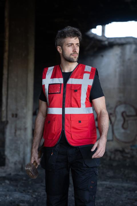 Actual product image Korntex Lined high-visibility waistcoat (S)
