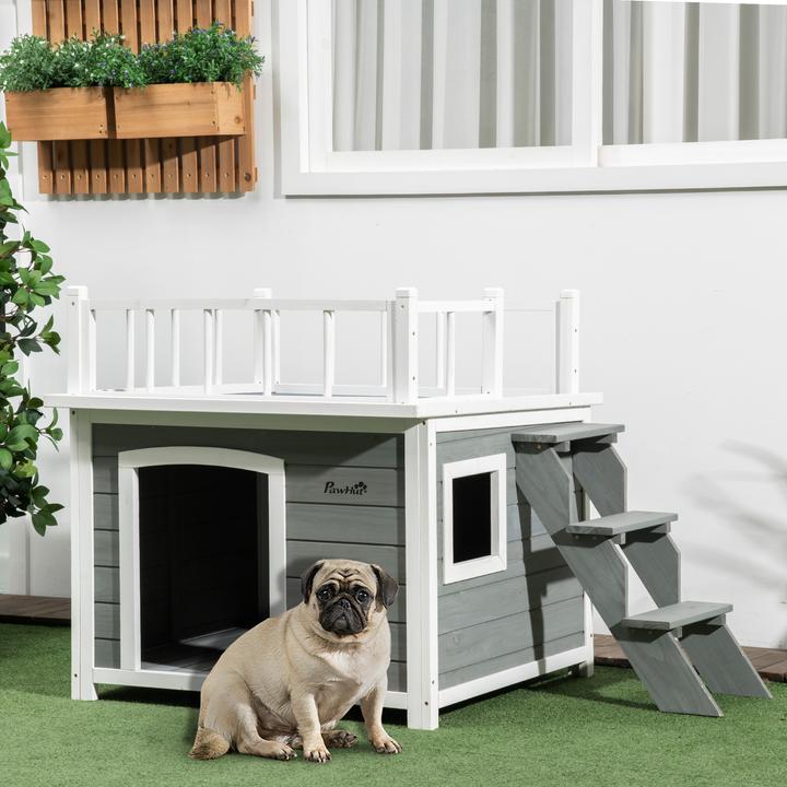 Actual product image PawHut Dog kennel with stairs (Dog house)