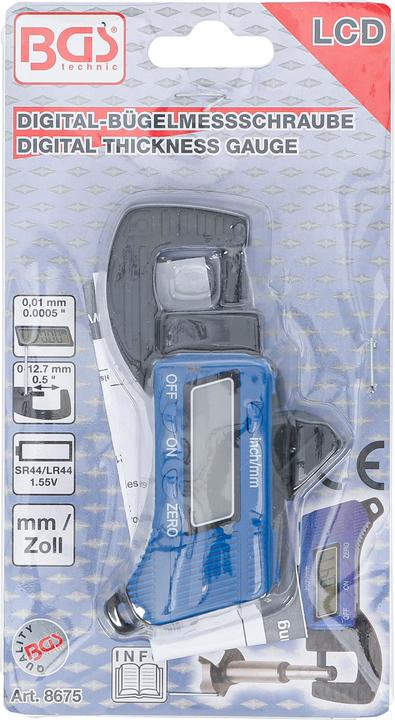 Image du produit BGS Vis micrométrique numérique 0 - 13 mm (1.30 cm)