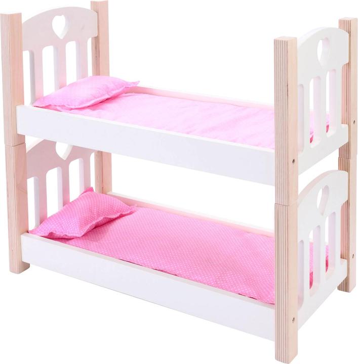 Image du produit Weible Lit superposé de poupée rose/blanc