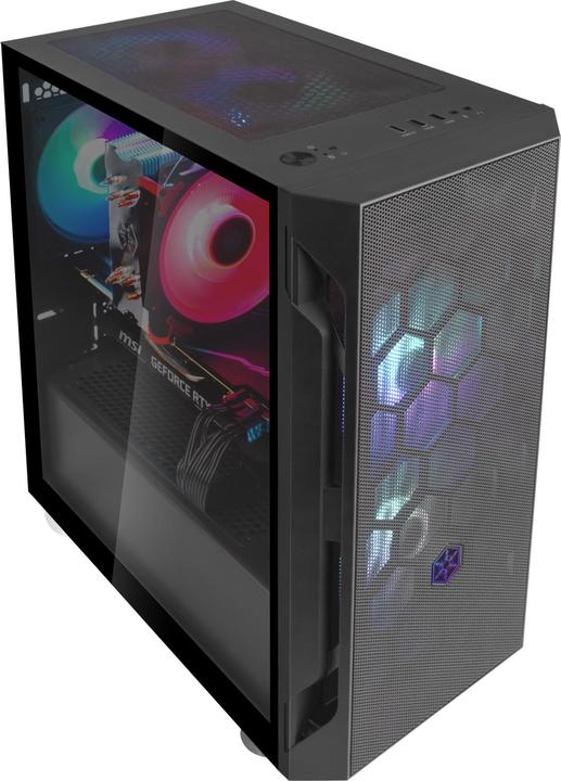 Actual product image Silverstone Fara H1M Pro Micro-ATX Case - Tempered Glass, ARGB (mATX, Mini-ITX, Mini-DTX)