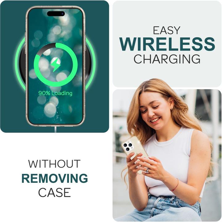 Produktbild Nalia Klare Glitzer Silikon Hülle (Apple iPhone 15 Pro Max)