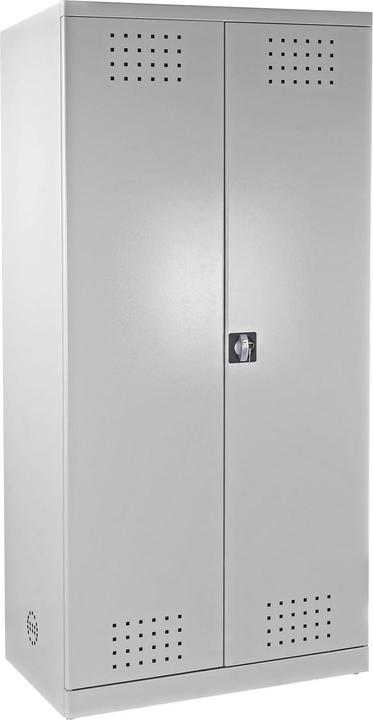 Produktbild ADB Umweltschrank 40729 lichtgrau 92,0 x 58,0 x 192,0 cm, aufgebaut