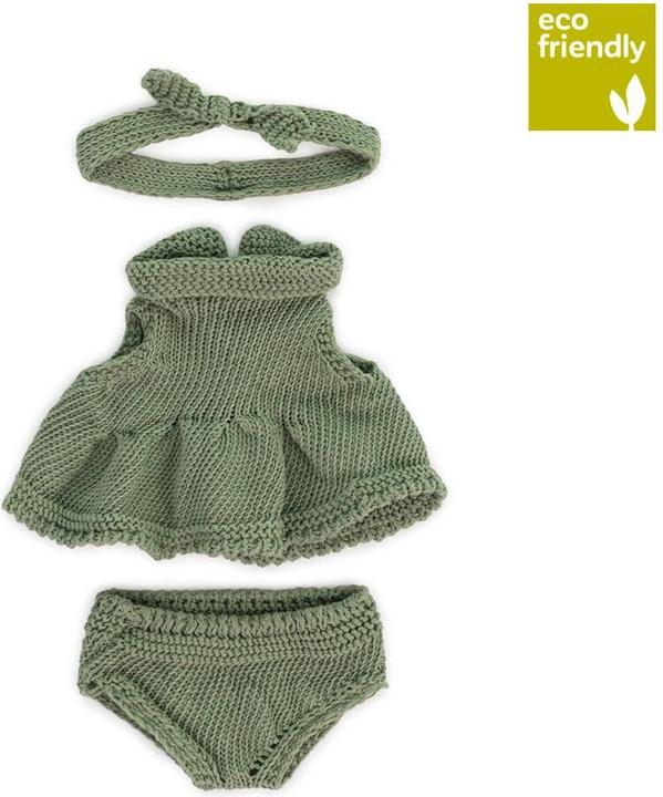 Image du produit Miniland Ensemble robe et serre-tête en tricot