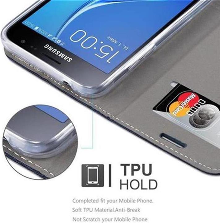 Produktbild Cadorabo Book Jeans Optik Cover (Samsung Galaxy J3 (2016))