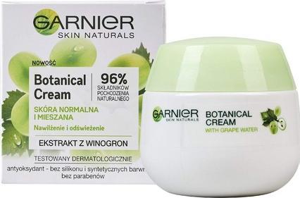 Immagine prodotto Garnier Crema Botanica Crema Idratante Per Pelli Normali E Miste Estratto D'Uva 50Ml (50 ml, Crema 24h)