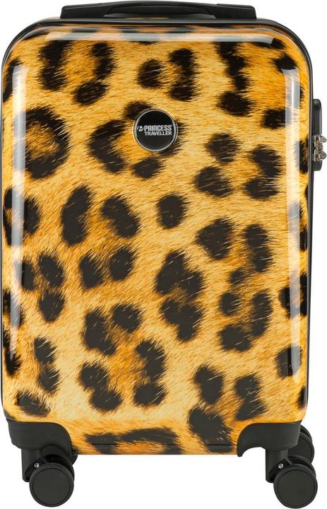Princess Prinzessinreisende Tierdruck - Handlamblierung - Leopard - klein - 55 cm - Doppelräder (26 l)
