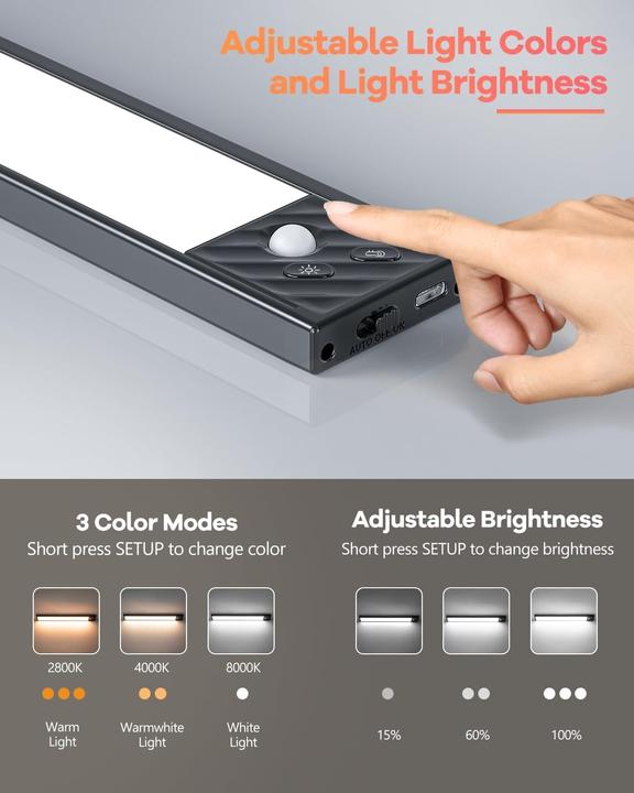 Immagine prodotto Hiboitec LED Schrankbeleuchtung mit Bewegungsmelder (350 lm)
