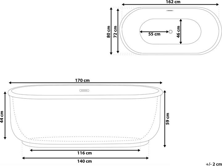 Actual product image Beliani Pinel (234 l, 80 cm, 170 cm)
