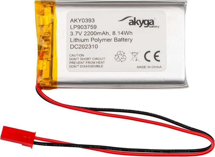 Produktbild Akyga LP903759 Akkupack x Spezial-Akku LiPo 3.7 V 2200 mAh (3.70 V, 2200 mAh)