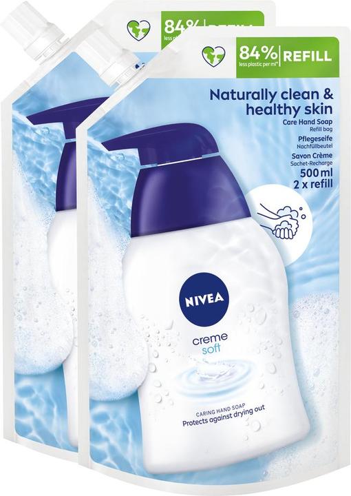 NIVEA Creme Soft Refill Duo (Flüssigseife, 1000 ml)