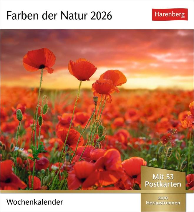 Image du produit Harenberg Farben der Natur Postkartenkalender 2026 - Wochenkalender mit 53 Postkarten (Allemand)