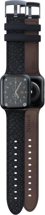 Actual product image Njord Vindur Watch Strap for Apple Watch 44/45mm (45 mm, Vegan Leather, Stainless steel fastener, Salmon leather)