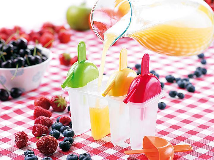 Produktbild Rosenstein & Söhne Form für 8 selbstgemachte Eis am Stiel mit Trinkhalm