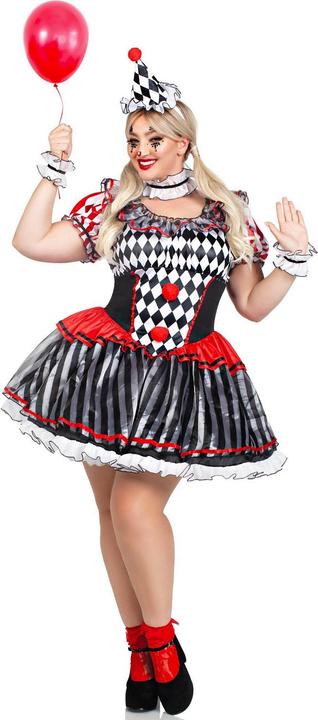 Produktbild Leg Avenue Harlekina XXL Kostüm - Clown für Fasching und Halloween (L, XL)