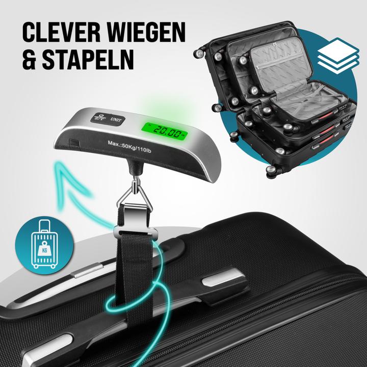 Actual product image Monzana Hard case TSA lock set of 3