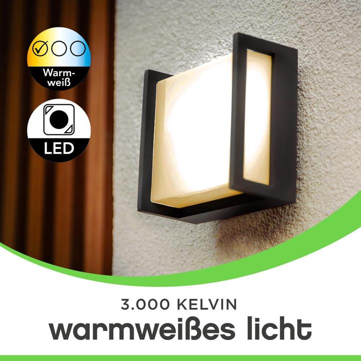 Immagine prodotto Lutec Lampada da parete esterna a LED QUBO (650 lm, IP54)