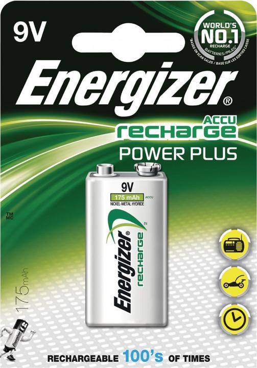 Produktbild Energizer Recharge Power Plus (1 Stk., 9V Block, 175 mAh)