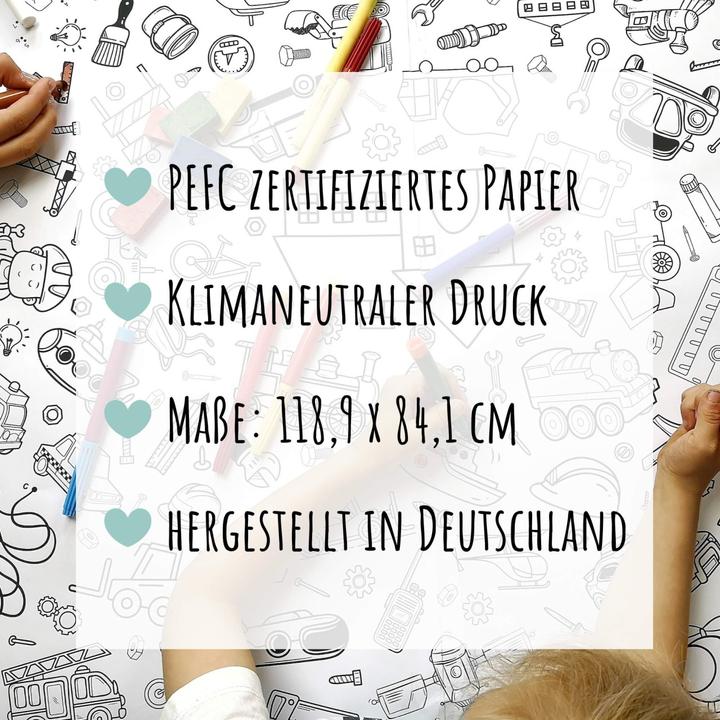 Produktbild Jeka mal mich bunt Ausmal-Tischdecke aus Papier “Zoo & Natur"