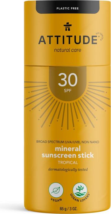 Attitude Stift Tropical (Sonnencreme, SPF 30, 85 ml, 120 g)