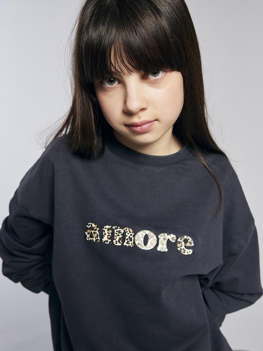 Image du produit Jonen Mädchen Oversized-Sweatshirt mit Leo-Print (128)