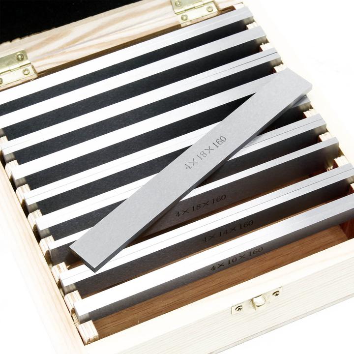 Produktbild Wiltec Parallelunterlagen Set 18x 160mm Schraubstockunterlage Fräsunterlagen Set