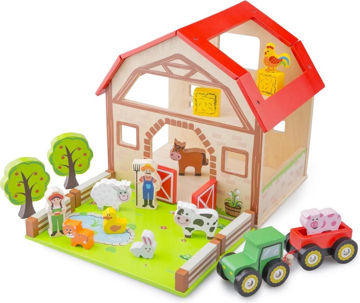 New Classic Toys Hölzernes Bauernhaus-Spielset