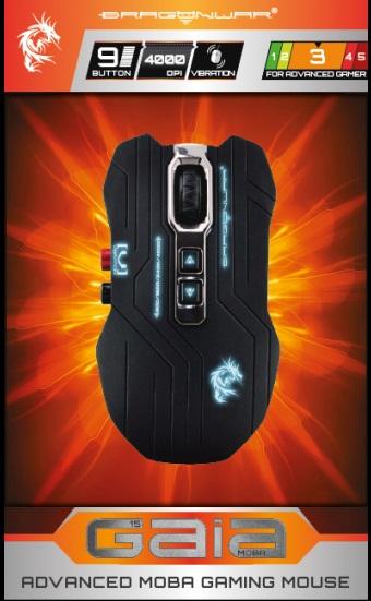 Actual product image Dragon War G15 Gaia MOBA incl. mousepad (Cable)
