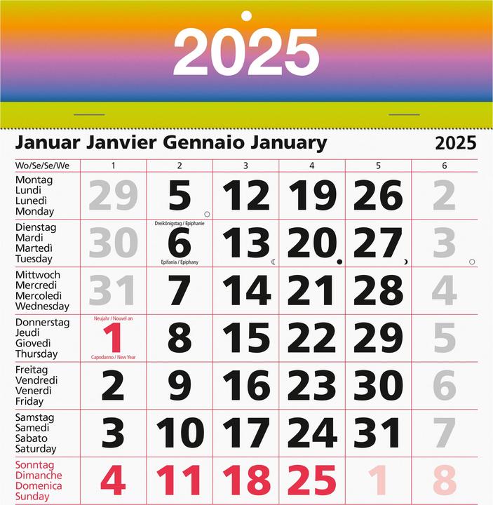 Nährwerte und Zutaten Biella Abreisskalender (Spezial, Harter Einband, Deutsch, Englisch, Italienisch, Französisch)