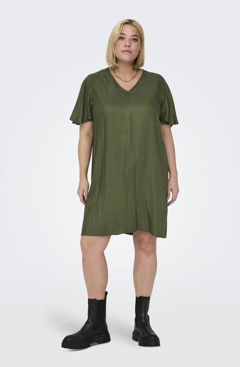 Produktbild Only Curvy V-Ausschnitt Kleid mit kurzen Ärmeln (54)