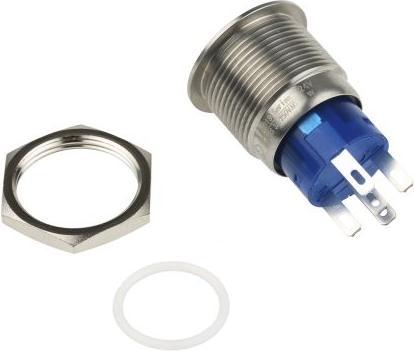 Actual product image Rs Pro Push-button switch White illuminated Push-button 19.2 (dia.)mm, changeover switch, 1-pole 250V ac /
