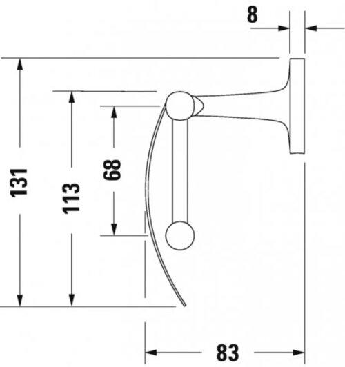 Produktbild Duravit Starck T Papierrollenhalter, mit Deckel, 009940