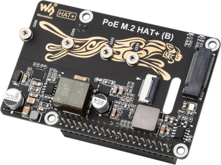 WaveShare PCIe auf M.2 SSD HAT+ (B) mit PoE für Raspberry Pi 5