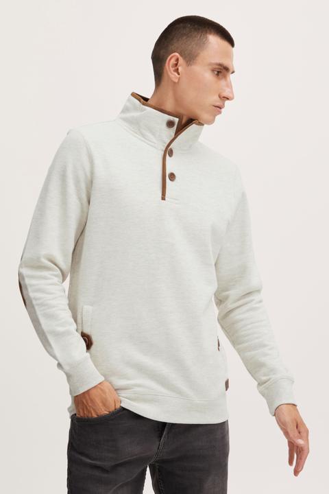 Actual product image Blend Achlias Men's Sweatshirt Sweat Shirt Jumper With High-Neck Buttons And Pockets (XL)