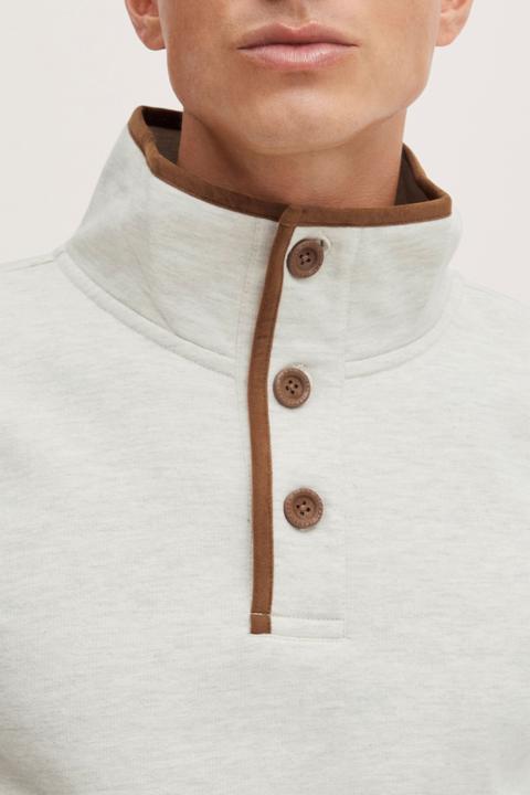 Actual product image Blend Achlias Men's Sweatshirt Sweat Shirt Jumper With High-Neck Buttons And Pockets (XL)