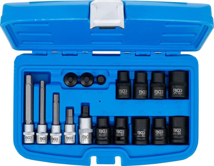 Actual product image BGS Brake calliper socket spanner and bit set | 17 pcs. (Brake Caliper)