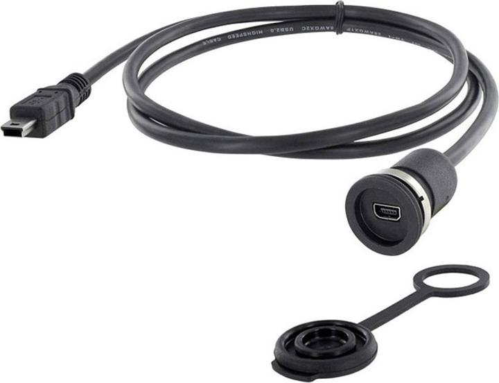 Produktbild Encitech Mini USB 2.0 Typ B Chassisbuchse, Einbau M16 1310-1011-05 Inhalt: 1 St
