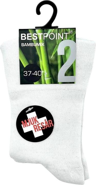 Image du produit JTI Chaussettes en bambou - blanc - pack de 2 - taille. 37-40 (lot de 2, 37 - 40)