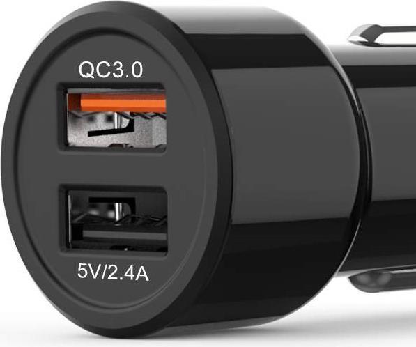 Actual product image PhoneLook 30W Universal Double USB Car Cigarette Lighter Charger Quick Charge 3.0