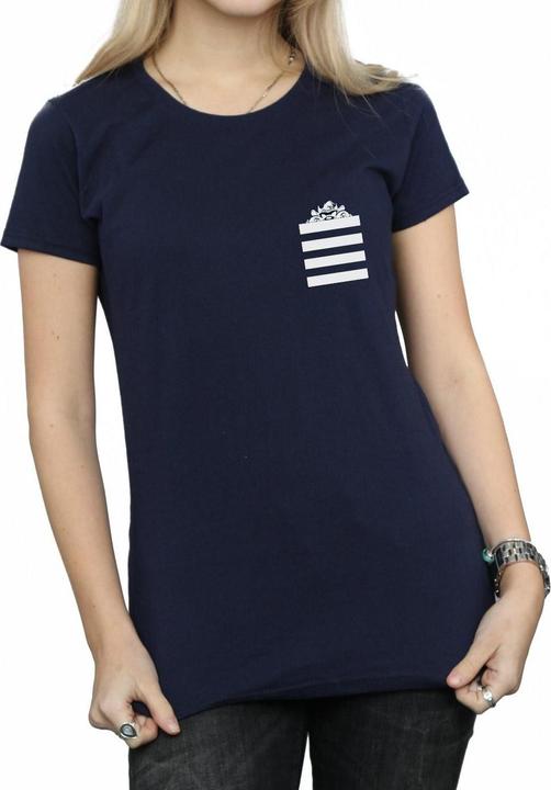 Immagine prodotto Looney Tunes Taz Stripes Faux Pocket Maglietta Donna (XL)