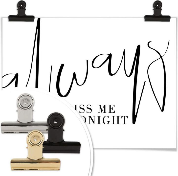 Actual product image Trenddeko Always kiss me Goodnight (80 x 60 cm)
