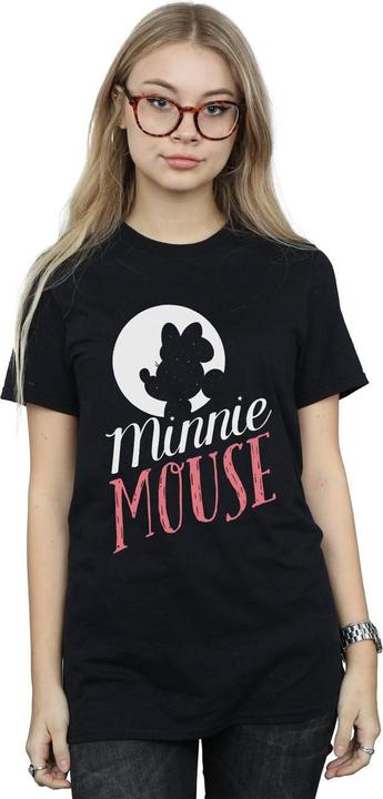 Actual product image Disney Womens/Ladies Minnie Mouse Moon Silhouette Cotton Boyfriend T-Shirt (3XL)