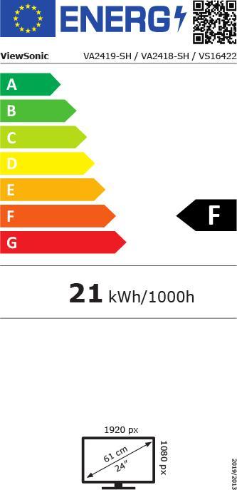 Energie-Label Viewsonic VA2419-sh (1920 x 1080 Pixel, 24")