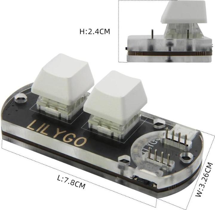Image du produit Lilygo Bouclier T-Encoder V1.0 2-Key Macro Pad
